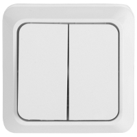 Выключатель 2-клавишный General Альфа 477002