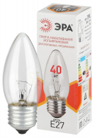 Лампа накаливания Эра B-40-E27-230-CL свечка Б0066505 ЭРА