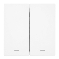 Выключатель 2-клавишный c индикатором (механизм) Stekker Мия 250В 10А RSW10-3102-01 белая магнолия 50432