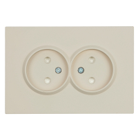 Розетка 2-местная с защитной шторкой Stekker Эмили б/з 250В 16А RST16-5116-08 кашемир soft touch 49903