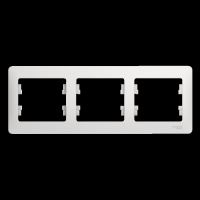 GLOSSA Рамка горизонтальная 3 поста белая Systeme Electric GSL000103