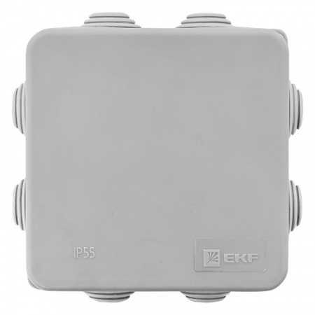 Коробка распределительная КМР-030-031 с крышкой   наружная (85х85х40) 8 мембр. вводов IP55 EKF plc-kmr-030-031