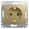 GLOSSA Розетка с заземлением в рамку титан Systeme Electric GSL000443