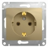 GLOSSA Розетка с заземлением в рамку титан Systeme Electric GSL000443