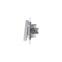 Переключатель одноклавишный ATLASDESIGN схема 6 10АХ механизм алюминий Systeme Electric ATN000361
