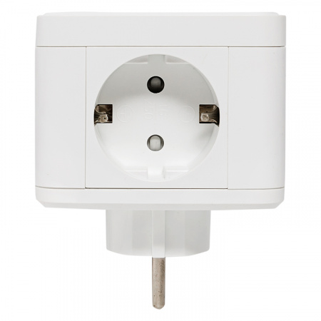 Тройник Куб 2 гнезда 2USB 2.4А+Type C + Ночник EKF UBA-CUB-T2-TC