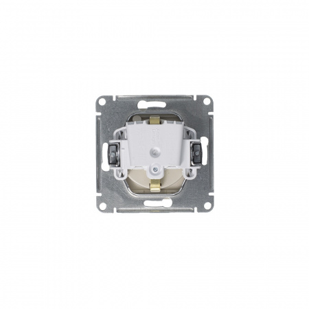 Розетка ATLASDESIGN с заземлением со шторками с крышкой 16А IP20 механизм алюминий Systeme Electric ATN000346