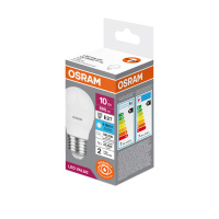 Лампа светодиодная LED 10 Вт E27 6500К 800Лм шарик 220 В (замена 75Вт) OSRAM LEDVANCE 4058075579958