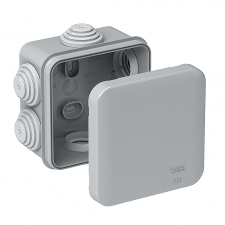 Коробка распределительная 70х70х40мм IP55 серая Systeme Electric IMT35090