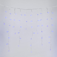 Бахрома светодиодная с эффектом мерцания 2м Соединяемая 100 светодиодов Синий свет Провод прозрачный ULD-B2007-100/TTK BLUE IP44 Uniel UL-00007207