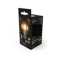 Лампа светодиодная филаментная LED 10 Вт 930 лм 2700К AC185-265В E27 А60 (груша) теплая  Black Filament Gauss GAUSS 102802110