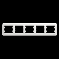GLOSSA Рамка горизонтальная 5 постов белая Systeme Electric GSL000105