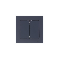 Выключатель двухклавишный ATLASDESIGN схема 5 10АХ механизм грифель Systeme Electric ATN000751