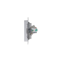 Розетка ATLASDESIGN компьютерная RJ45 механизм алюминий Systeme Electric ATN000383