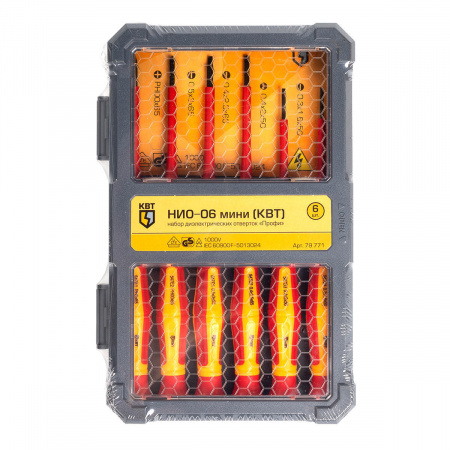 79771 Набор диэлектрических отверток НИО-06 мини серия ПРОФИ КВТ 