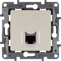 ETIKA Розетка компьютерная RJ45 категория 5 UTP слоновая кость Legrand/Daccord 672341