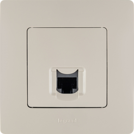 ETIKA Розетка компьютерная RJ45 категория 5 UTP слоновая кость Legrand/Daccord 672341