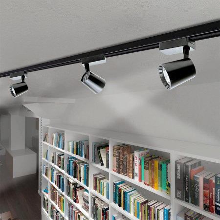 5010604 Светильник светодиодный трековый на шинопровод ДПО- 15w 4000K 24° BL (чёрный) IP40 jazzway JazzWay 