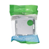 Выключатель одноклавишный ATLASDESIGN схема 1 10АХ механизм алюминий Systeme Electric ATN000311