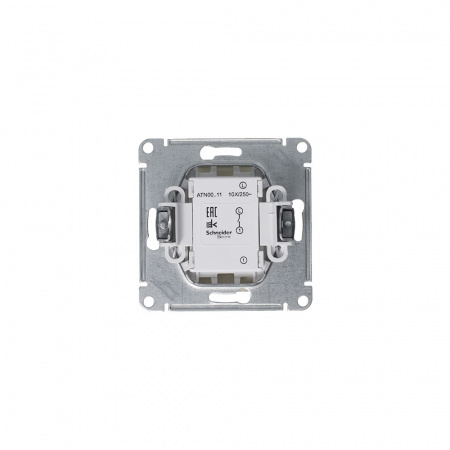 Выключатель одноклавишный ATLASDESIGN схема 1 10АХ механизм алюминий Systeme Electric ATN000311