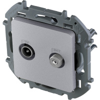 Розетка TV/SAT звезда  INSPIRIA алюминий Legrand/Daccord 673882