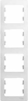 GLOSSA Рамка 4 поста вертикальная белый Systeme Electric GSL000108