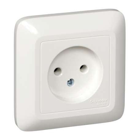 RS10-184-B ПРИМА Розетка скрытая без заземления в сборе 250В 10А белая Systeme Electric 