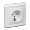 ЭТЮД Розетка скрытая с заземлением со шторками белая Systeme Electric PC16-004B