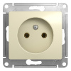 GSL000241 GLOSSA Розетка без заземления в рамку бежевая Systeme Electric 