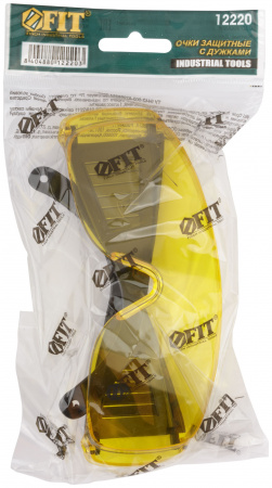 Очки защитные с дужками желтые FIT РОС 12220