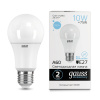 Лампа светодиодная LED 10 Вт 950 лм 6500К AC180-240В E27 А60 (груша) холодная Elementary GAUSS 23230