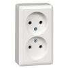 RA16-237-B ХИТ Розетка двойная наружная белая без заземления и шторок 16А 250В Systeme Electric 