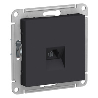 Розетка ATLASDESIGN телефонная RJ11 механизм карбон Systeme Electric ATN001081