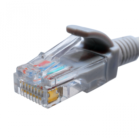 Патч-кордUTP 5e 4х2 26AWG (7х0.16mm) Cu LSZH серый 3м SUPRLAN 10-0144