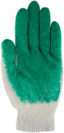 12470 Перчатки вязаные х/б с резиновой заливкой наладонника РОС 
