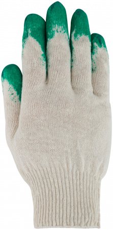 12470 Перчатки вязаные х/б с резиновой заливкой наладонника РОС 