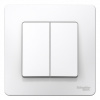 BLANCA скрытой установки двухклавишный выключатель (cх.5), 10A, 250B, белый Systeme Electric BLNVS010501