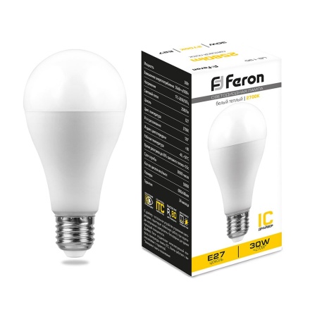 LB-130 38194 Лампа светодиодная LED 30вт Е27 теплый FERON 