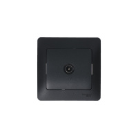 GLOSSA Розетка телевизионная TV одиночная 1DB антрацит в рамку Systeme Electric GSL000791