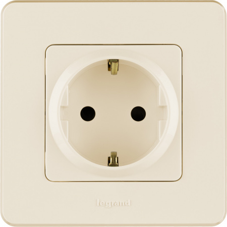 Розетка 2К+З немецкий стандарт 16 А 250 В~ INSPIRIA слоновая кость Legrand/Daccord 673721