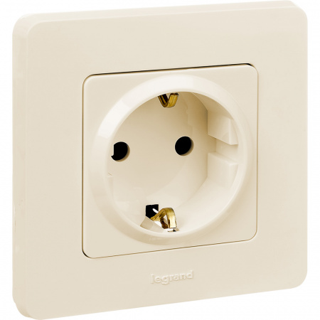 Розетка 2К+З немецкий стандарт 16 А 250 В~ INSPIRIA слоновая кость Legrand/Daccord 673721