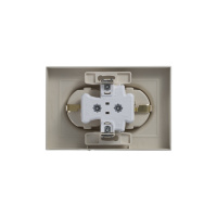 Розетка ATLASDESIGN двойная с заземлением 16А в сборе бежевый Systeme Electric ATN000224