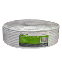 Кабель коаксиальный RG-6 белый CCS 1.02 / Conduct. 18% / Al 48х0.12 / PVC Net.on 100м (RG-6/48 ССS) 03-0103