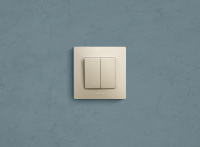 ETIKA Выключатель двухклавишный слоновая кость безвинтовые зажимы 10АХ Legrand/Daccord 672302