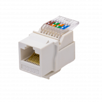 Keystone Jack 8P8C (RJ-45), UTP, Cat.5e. заделка без инструмента, белый SUPRLAN 10-0312