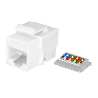 Keystone Jack 8P8C (RJ-45), UTP, Cat.5e. заделка без инструмента, белый SUPRLAN 10-0312