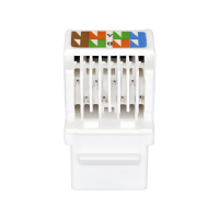 Keystone Jack 8P8C (RJ-45), UTP, Cat.5e. заделка без инструмента, белый SUPRLAN 10-0312