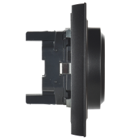 BRITE Розетка двойная с заземлением без защитных шторок 16А в сборе РС12-3-БрЧ черный IEK BR-R21-16-K02-F