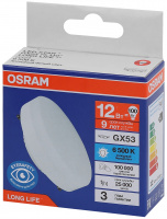 Лампа светодиодная LED 12Вт GX53 6500К 960Лм спот 220В (замена 100Вт) OSRAM LEDVANCE 4099854185939