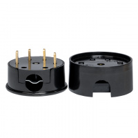 Разъем РШ-ВШ 32А 380В 3P+PE(ОУ) карболитовый черный Simple EKF AS-380-O-04